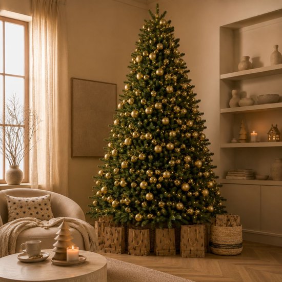 Black Box Trees Clive Weihnachtsbaum – Realistischer Kunstbaum mit üppiger Optik und 1840 Zweigen – Weihnachtsdekoration für den Innenbereich – Stimmungsvoll und realistisch – Einfach aufzubauen – H 185 x Ø 130 cm – Grün