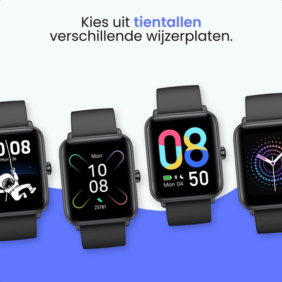 MAOO BOOST Smartwatch - Wasserdicht - Smartwatch Männer - Smartwatch Frauen - Schrittzähler - Uhr - Sinterklaas Geschenk - Schwarz