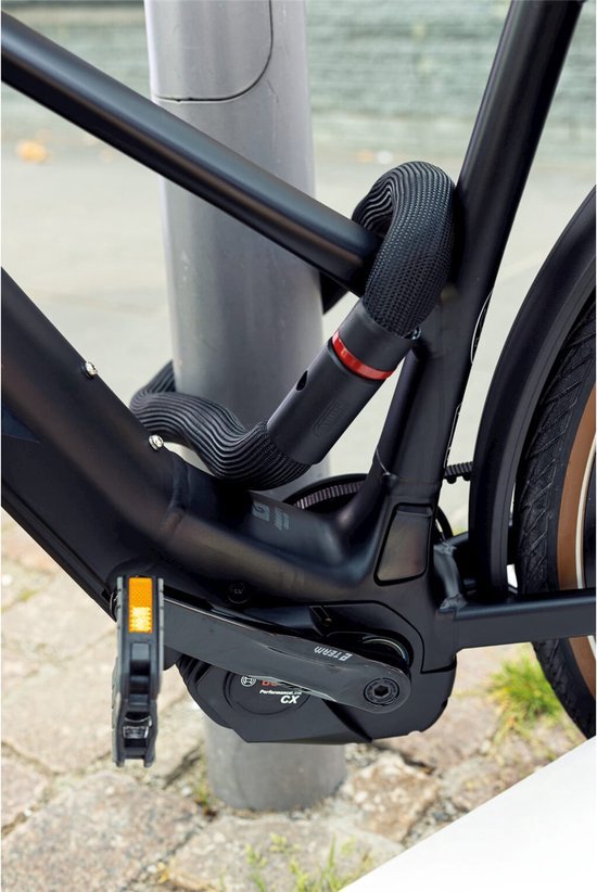Fahrradschloss ABUS Kettenschloss – Goose Lock 6206K – Sicherheitsstufe 7 – schwarz – 110 cm – Geeignet für E-Bikes und City-Bikes