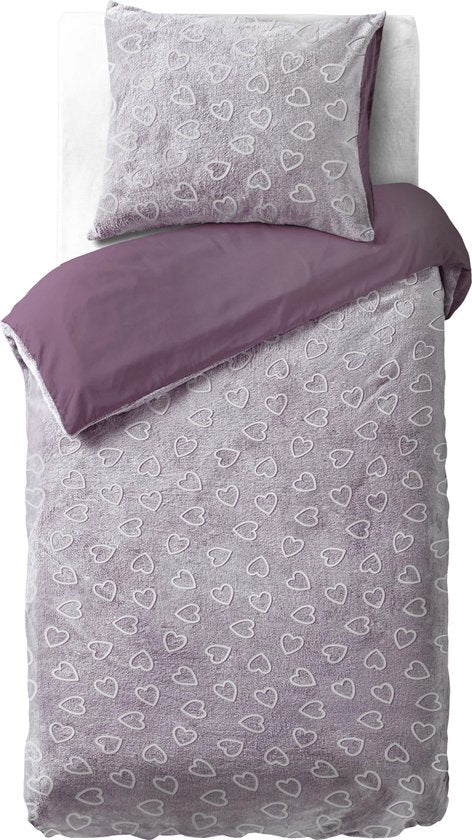 Sleeptime Bettbezug Glow in the dark Hearts Pink 140 x 200/220 cm