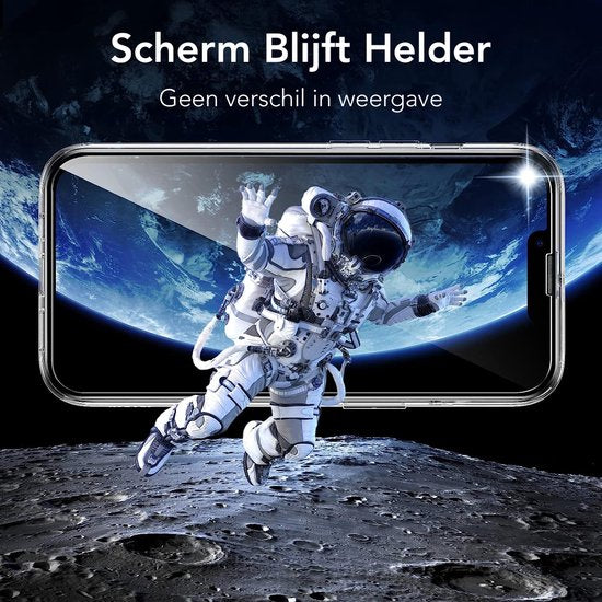 Podec iPhone 13 mini Case Transparent - Bundle mit 2x Displayschutzfolie + 2x Kameraschutzfolie - Handyhülle mit Schutzglas - Case Transparent