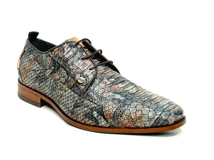 Rehab GREG PIECES Herren Schnürschuhe Braun/Grün - EU Größe 46 - Herausnehmbares Fußbett