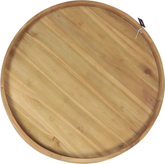 AXI Dewi Teak-Tablett Ø 60 cm – Rundes Tablett – Teakholz – Für Gläser und Tischdekoration – Für drinnen und draußen