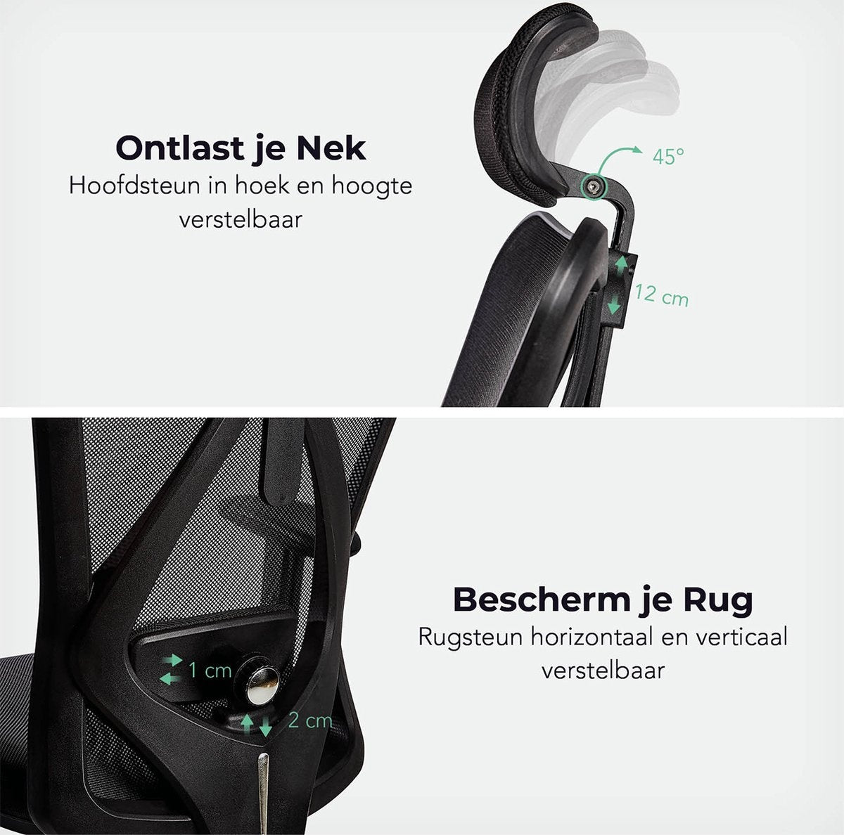 LifeGoods - Bürostuhl Ergonomisch - Schwarz