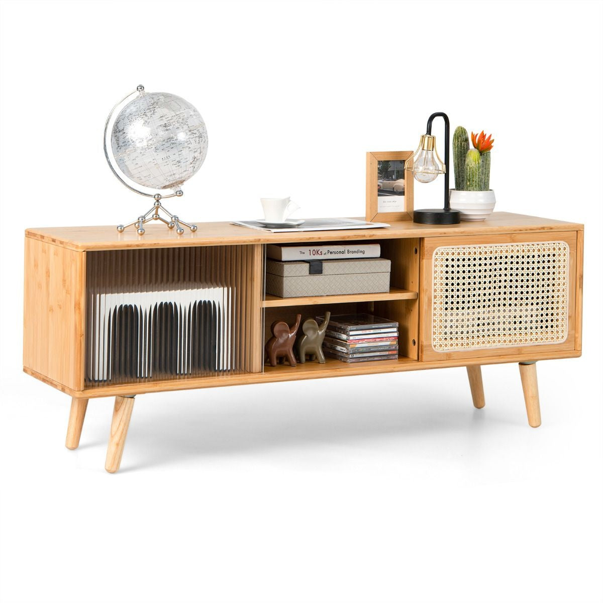 Coast TV-Schrank - Max. 100 kg - Bambus - 121 x 26 x 46 cm