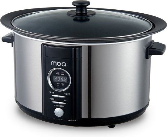 MOA Digitaler Slowcooker 6,5 Liter - Edelstahl - BPA-frei - SC65D