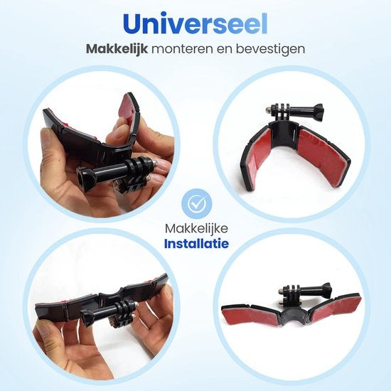 GarpexÂ® Universal Helmhalterung - Helmhalterung geeignet für verschiedene Action-Kameras - Motorradfahren - Universal - Motorradhelm