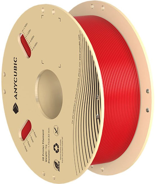 Anycubic Pla-Filament 1 kg für den 3D-Druck für FDM-Drucker in roter Farbe.