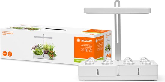 LEDVANCE Leuchte: für alle Oberflächen, Indoor Garden KIT 45- WT / 2- W, 22-...24- V, Abstrahlwinkel: 11-, Neutralweiß, 355- K, Gehäusematerial: Kunststoff/Edelstahl, IP2-
