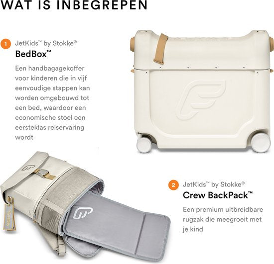 JetKids™ von Stokke® Reiseset „Fly Me To The Moon“ – Weiß/Weiß