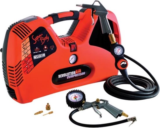 NUAIR Kompressor - Ohne Ã–l - Super Boxy - 2 L / 1.5 Hp / 8 Bar