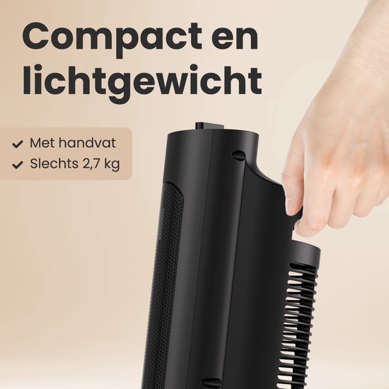 Auronic Fan Heater Pro - Keramik-Heizung - 2000W Heizung - Schwarz