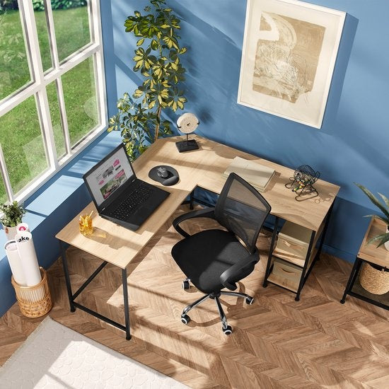 tectake - Schreibtisch Hamilton Industrieleuchte - Eckschreibtisch - 404232