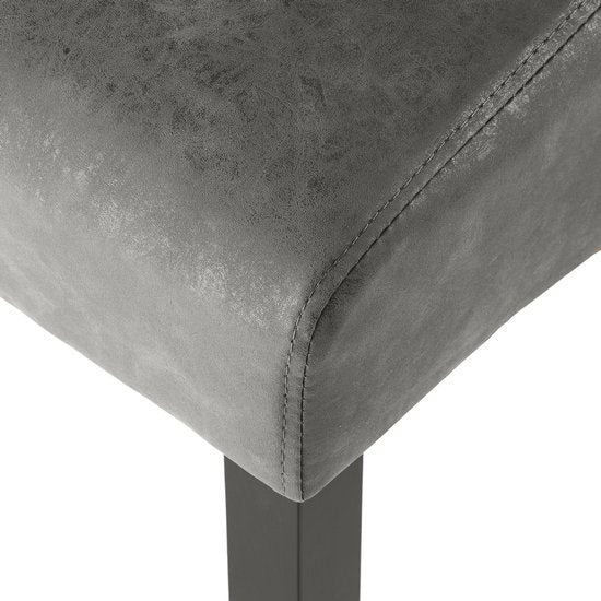tectake - 2 Esszimmerstühle mit ergonomischer Sitzform - grau marmoriert - 403627