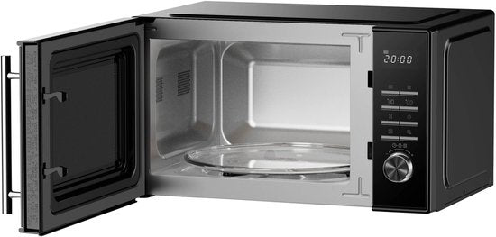 Inventum MN257SB Solo Mikrowelle – 25 l – 900 W – 8 Kochprogramme – Display – Auftaufunktion – Schwarz