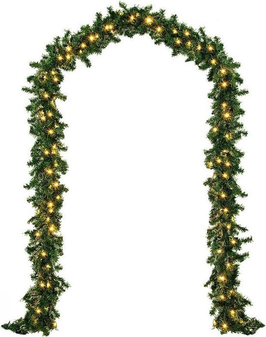 Nordlandia Girlande mit Lichtern - Timer - Weihnachtsschmuck - 500CM - Weihnachtsgirlande - Weihnachtsschmuck - 100 LED - Batterie