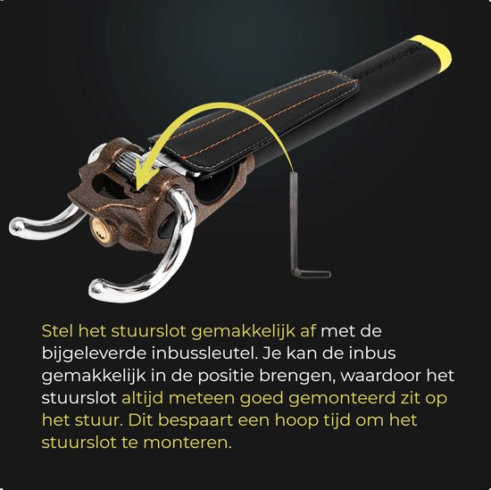 Gtrise Lenkradschloss für Auto - Stoplock - Auto - Wohnmobil - Profi - Mit Ebook & Aufbewahrungstasche