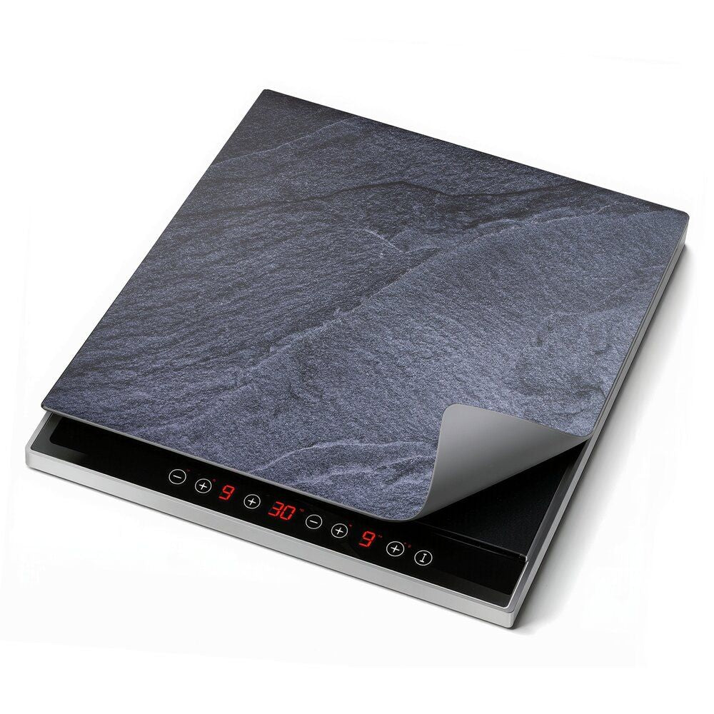 WENKO Kochfeld-Schutzmatte in Schieferoptik – 60 x 52 cm – hitzebeständiges PVC