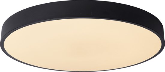 Lucide UNAR – Deckenleuchte – Ø 49,5 cm – LED 3-Stufen-Dimmer – 1x36 W, 2700 K – Schwarz
