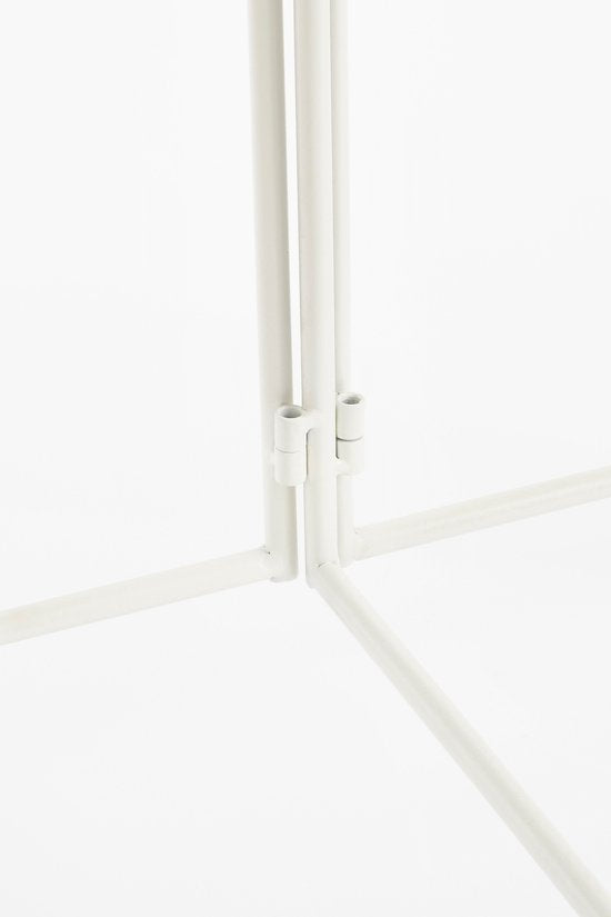 Mica Decorations Odile Outdoor-Wandtisch - L63 x B33 x H71 cm - Metall - Braun, Weiß