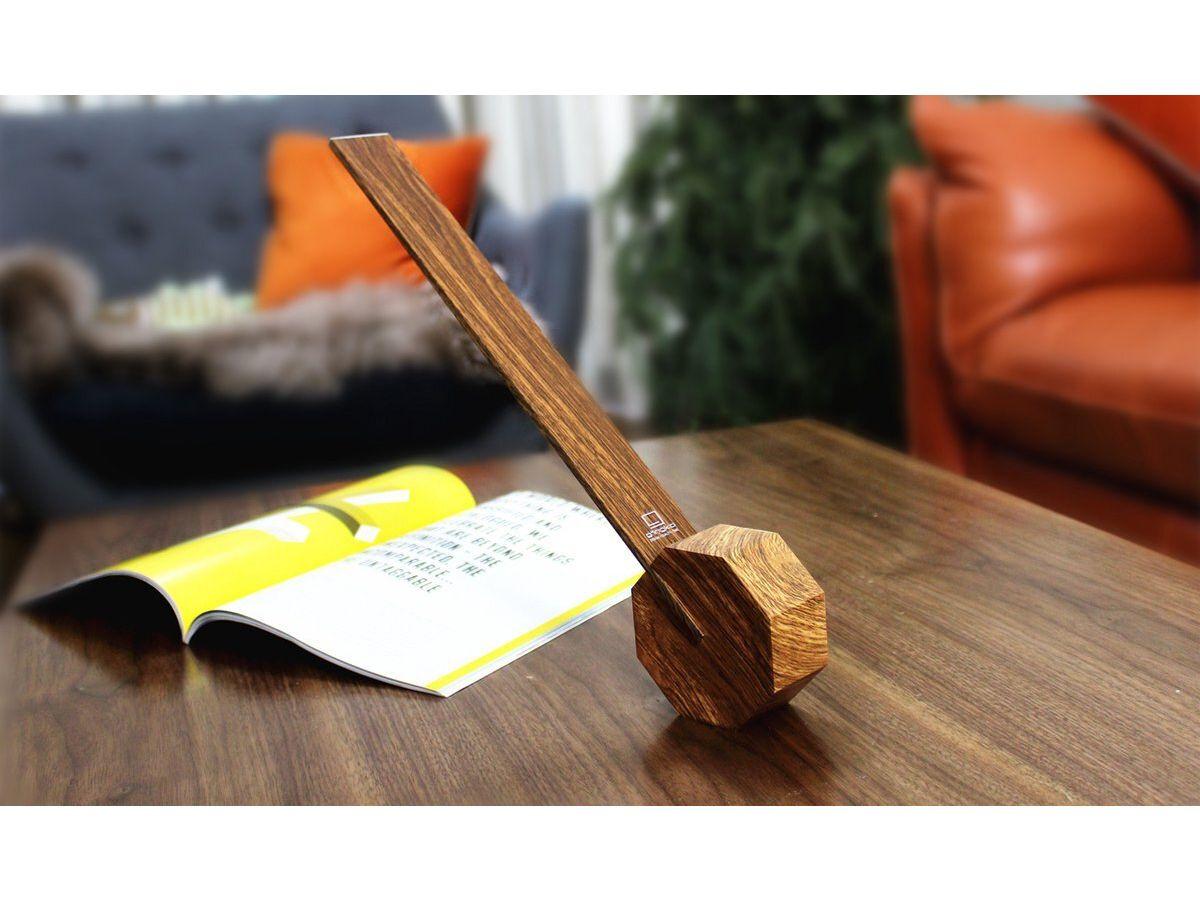 Gingko Design Octagon One Tischlampe – tragbar – Walnuss