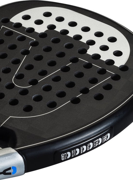Padelschläger - TUYO - Silver Stealth+ - für den angreifenden Spieler - Tropfenform