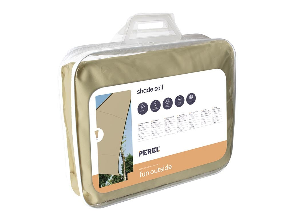 Wasserdurchlässiges Sonnensegel - Dreieck - 3,6 X 3,6 X 3,6 M - Farbe: Champagner