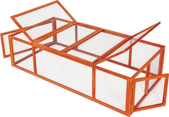 tectake Kaninchenstall braun - 404403