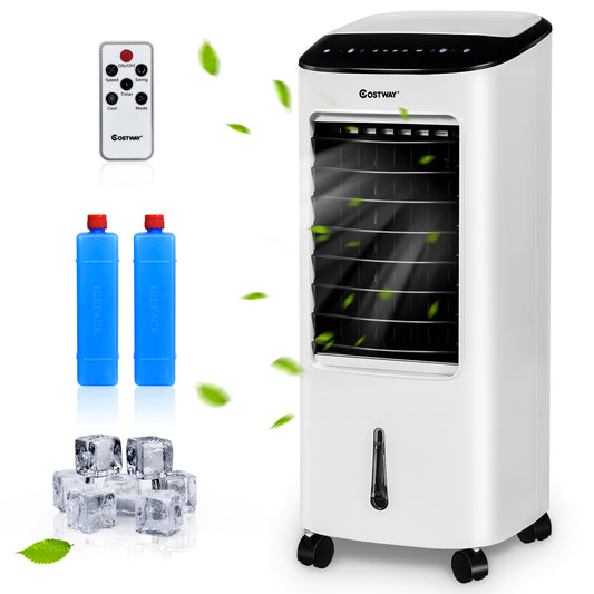 Coast Air Cooler - Luftbefeuchter - 4-in-1 - mit Kühlelementen und Fernbedienung - 65W - Weiß