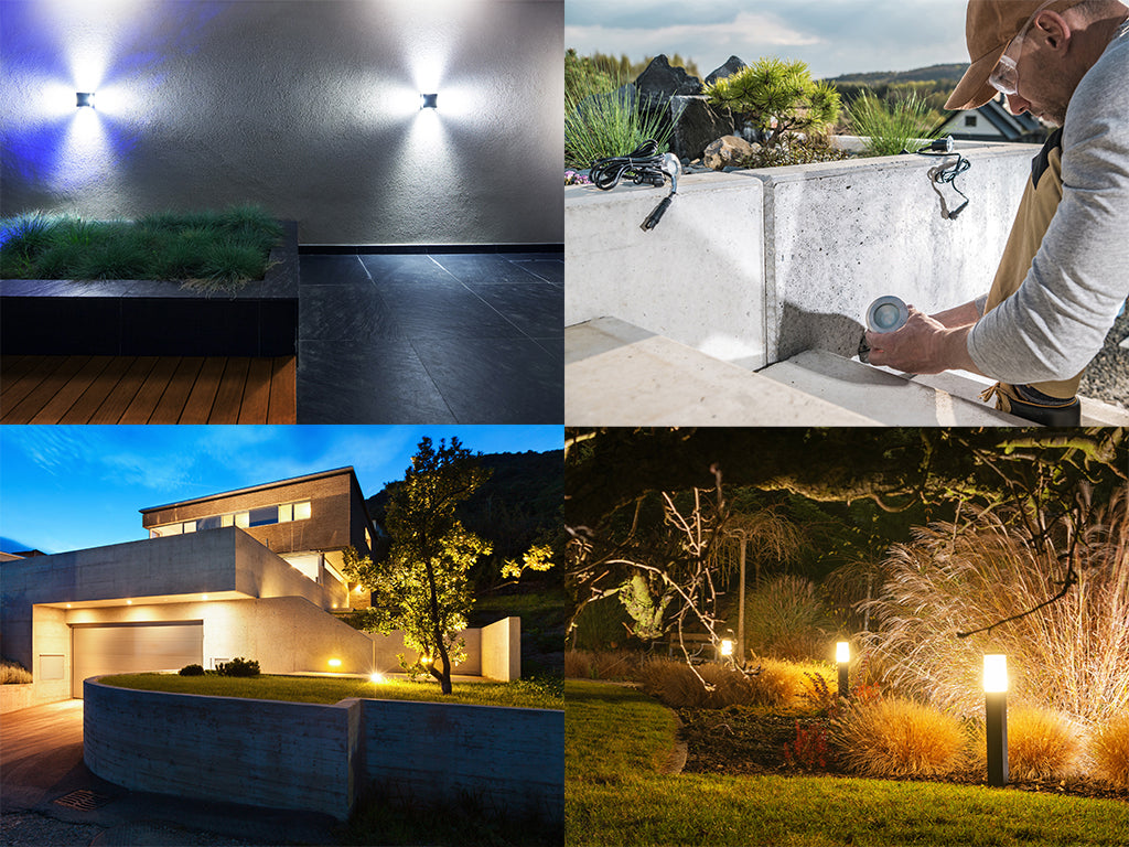 Gartenleuchten Atria Downlight - verfügt über zwölf Volt Plug and Play System und Ip67 wasserdichtes Gehäuse und ein Meter Kabel - für Terrasse und Decking - Grau Edelstahl - Null Komma fünf Watt