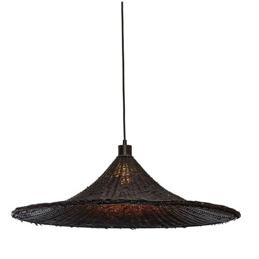 Good&Mojo Hängeleuchte Borabora - Ø70cm - Rattan - Schwarz