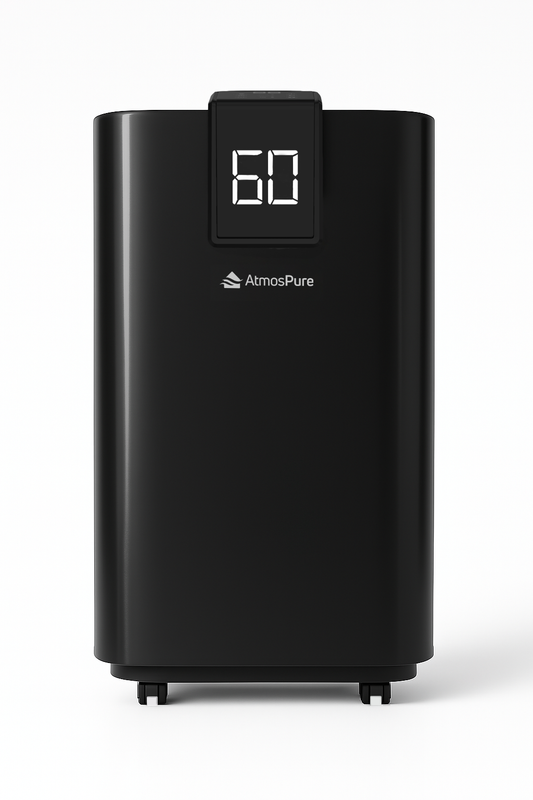 AtmosPure® Luftentfeuchter AirDry Elite - 12 L pro Tag - Waschtrockenfunktion - Für Waschküche, Bad, Wohnzimmer und Keller - Schwarz