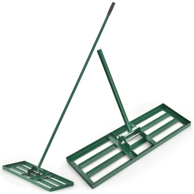 Coast Rasenharke - Metall - Ergonomisch - 170cm Griff - 75x25 cm - Schwarz/Grün