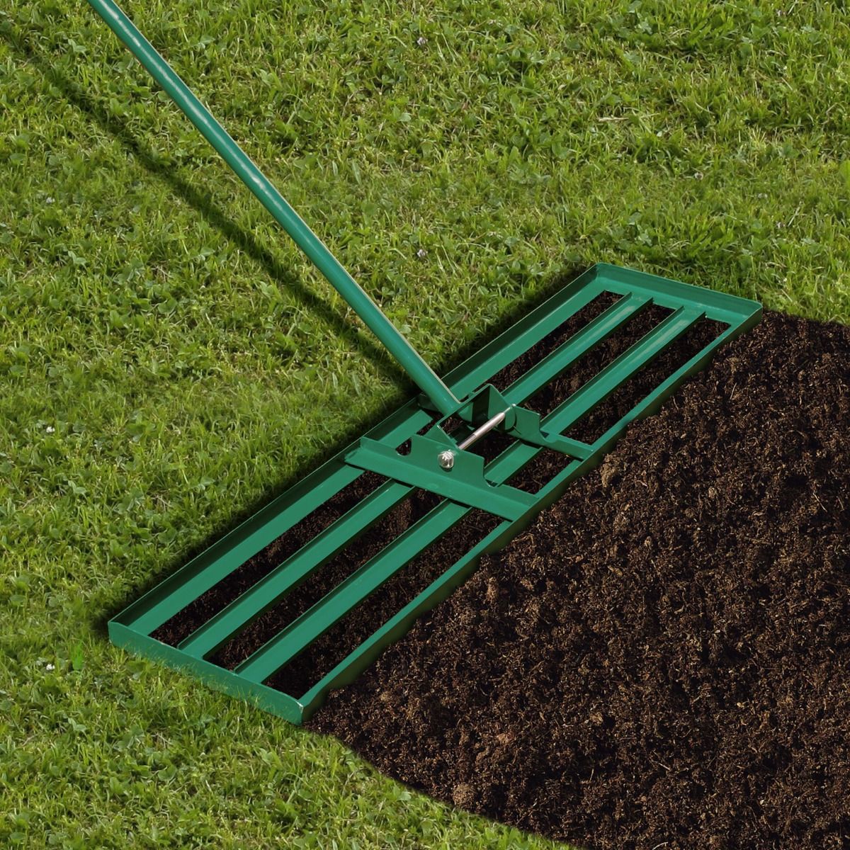 Rasenharke - Ergonomischer Griff Rasenharke - 91 cm x 25 cm - Grün