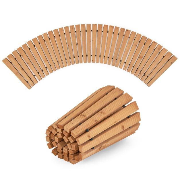 Küstensteg Gebogen - Anti-Rutsch - 216 x 43 cm - Holzfarbe