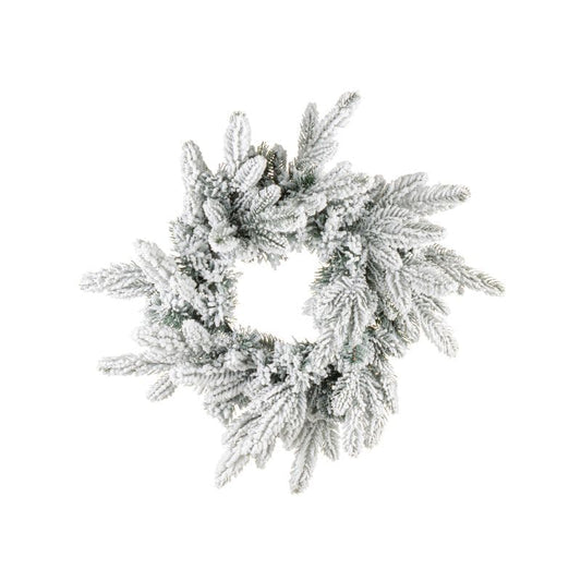 Bizzotto Harvard Boho-Schneekranz D60 cm - Naturtöne mit Schneeeffekt