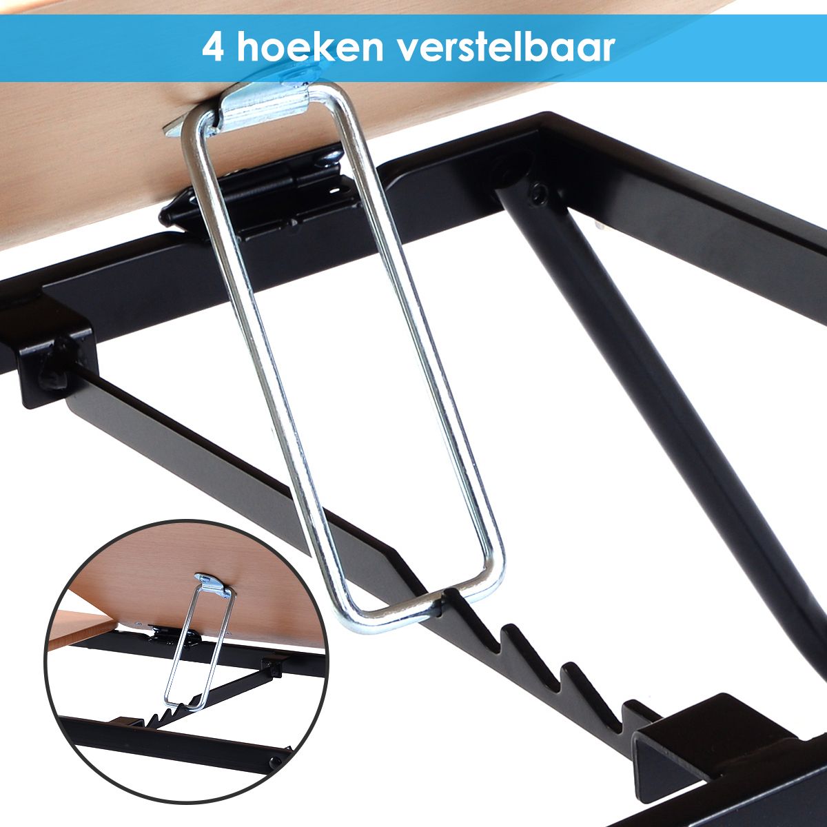 Coast Laptoptisch – Klappbar – Höhenverstellbar – 55 x 32 x 23 cm – Braun