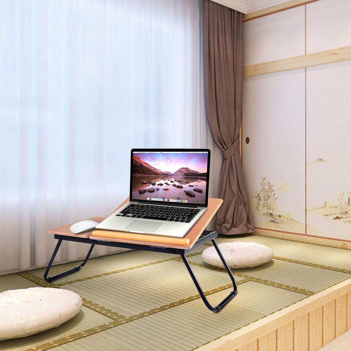 Coast Laptoptisch – Klappbar – Höhenverstellbar – 55 x 32 x 23 cm – Braun