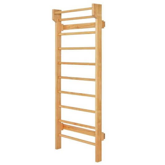 Coast Climbing Wall Natural - Gymnastikwand mit Reckstange - 81 x 14 x 195 cm - 150 kg Belastbarkeit
