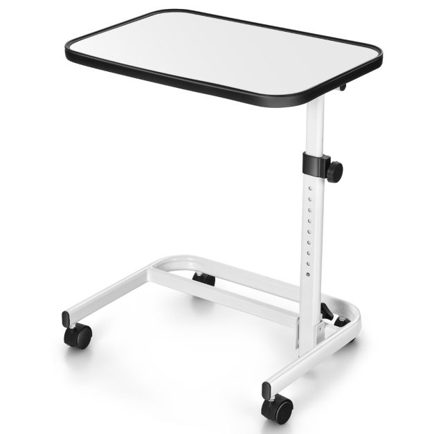 Coast Betttisch - verstellbar & kippbar - bis zu 20kg - 61 x 43,5 x 73-93 cm - Weiß