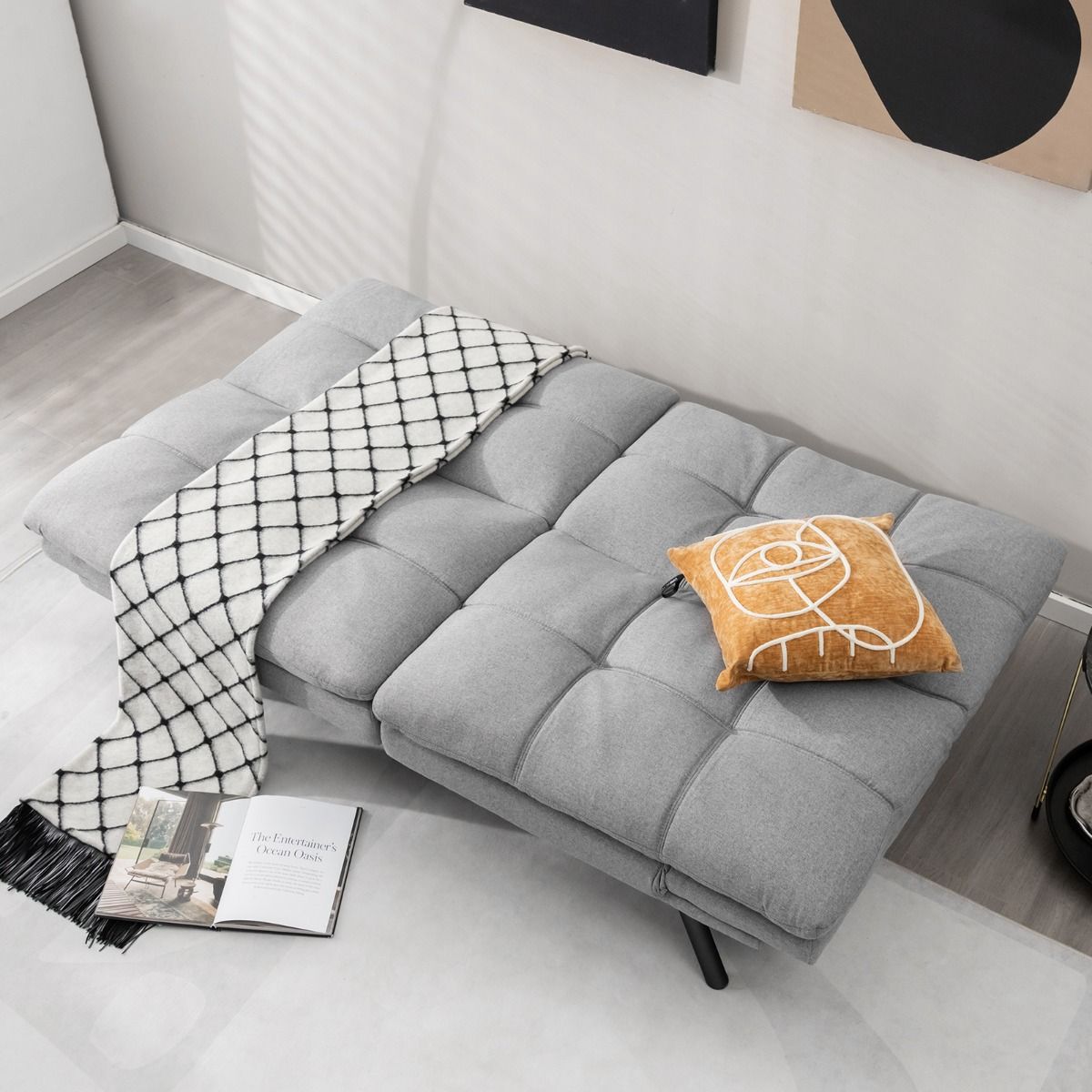 Coast Transformable Sofa Bed - Grau - Leinen - 87 x 178 x 82 cm - 273 kg Belastbarkeit