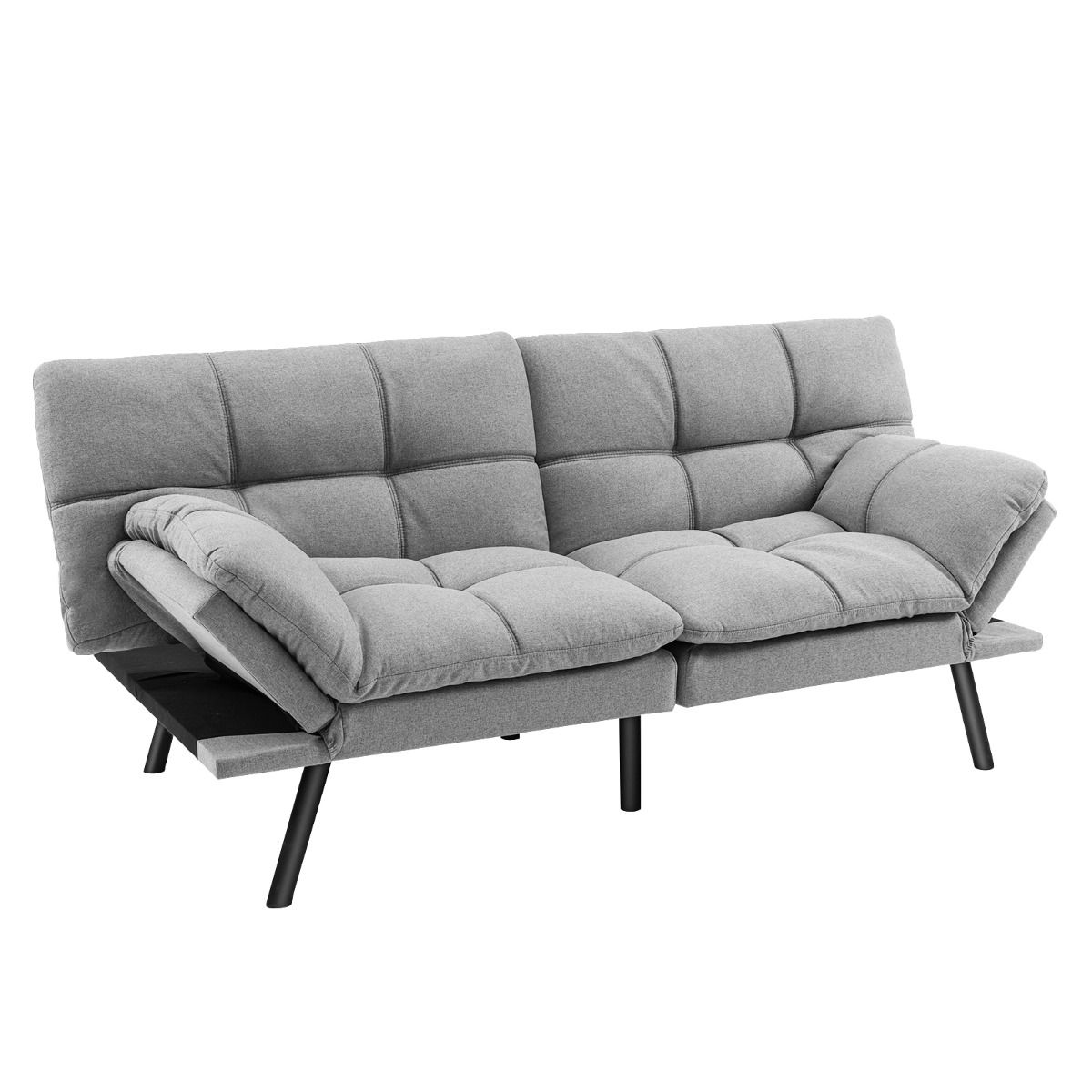 Coast Transformable Sofa Bed - Grau - Leinen - 87 x 178 x 82 cm - 273 kg Belastbarkeit