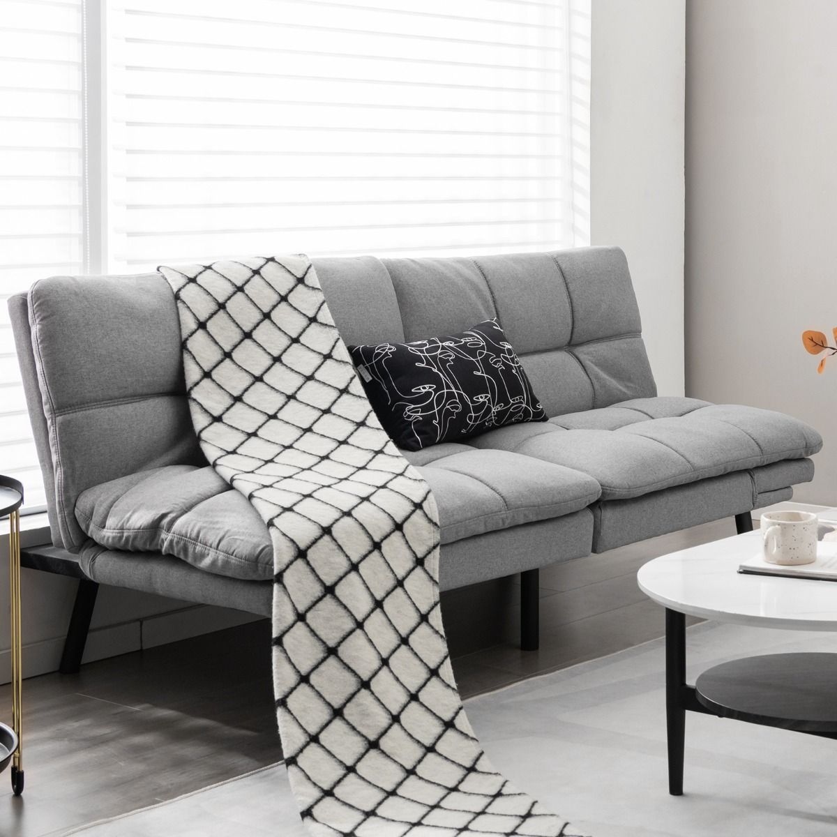 Coast Transformable Sofa Bed - Grau - Leinen - 87 x 178 x 82 cm - 273 kg Belastbarkeit