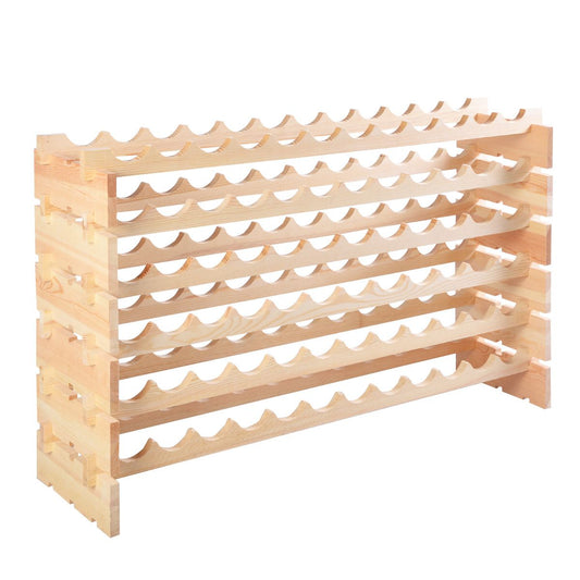 Coast Flaschenregal aus Holz - Kapazität für 72 Flaschen - 6 Ebenen - 119 x 29 x 72 cm - Kiefernholz