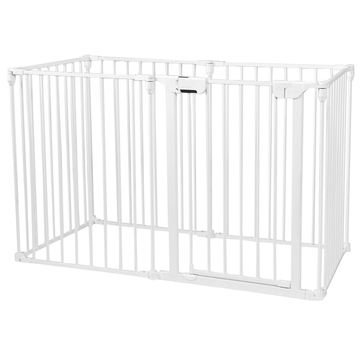 Zusammenklappbarer Zaun - Nylon-Kunststoff- 120 x 102 x 74cm - Weiß
