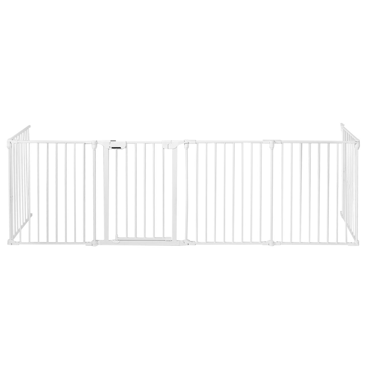 Zusammenklappbarer Zaun - Nylon-Kunststoff- 120 x 102 x 74cm - Weiß