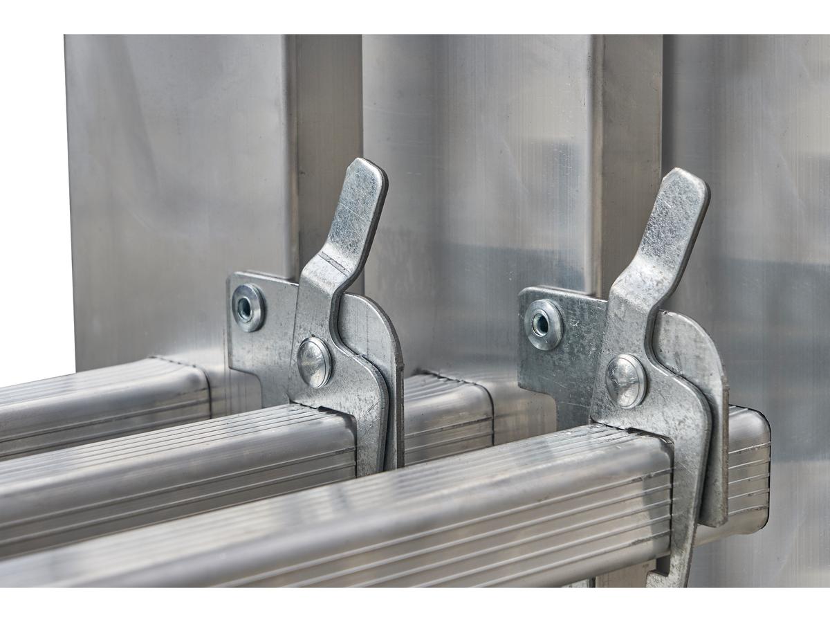 Drabest Kombi-Leiter - 2x 9 Stufen - Aluminium - 2,70 m