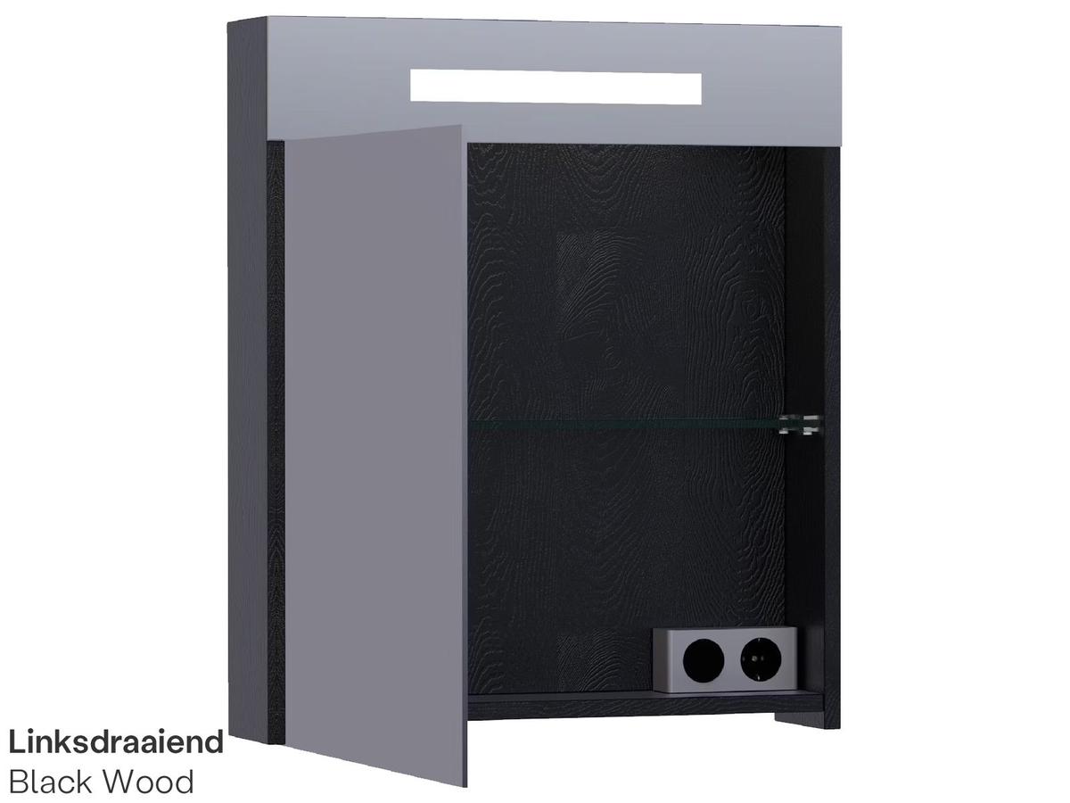 Brauer Double Face 60 Spiegelschrank - 60 cm - Grau Hochglanz - Rechtshänder