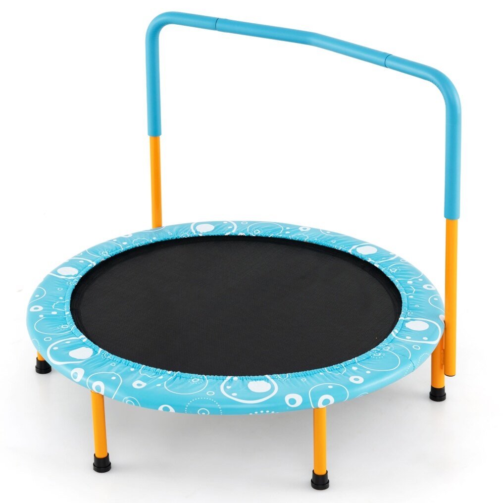Coast SkyTramp 91.50cm Kinder Trampolin Mini Rebounder Orange mit vollem Handlauf