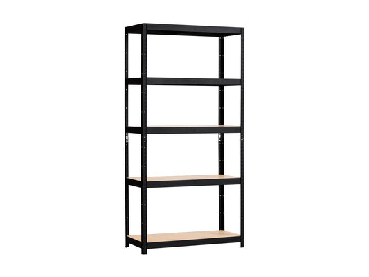 Metalkas Metallregal – Doppelpack – 40 x 90 x 180 cm – Schwarz matt